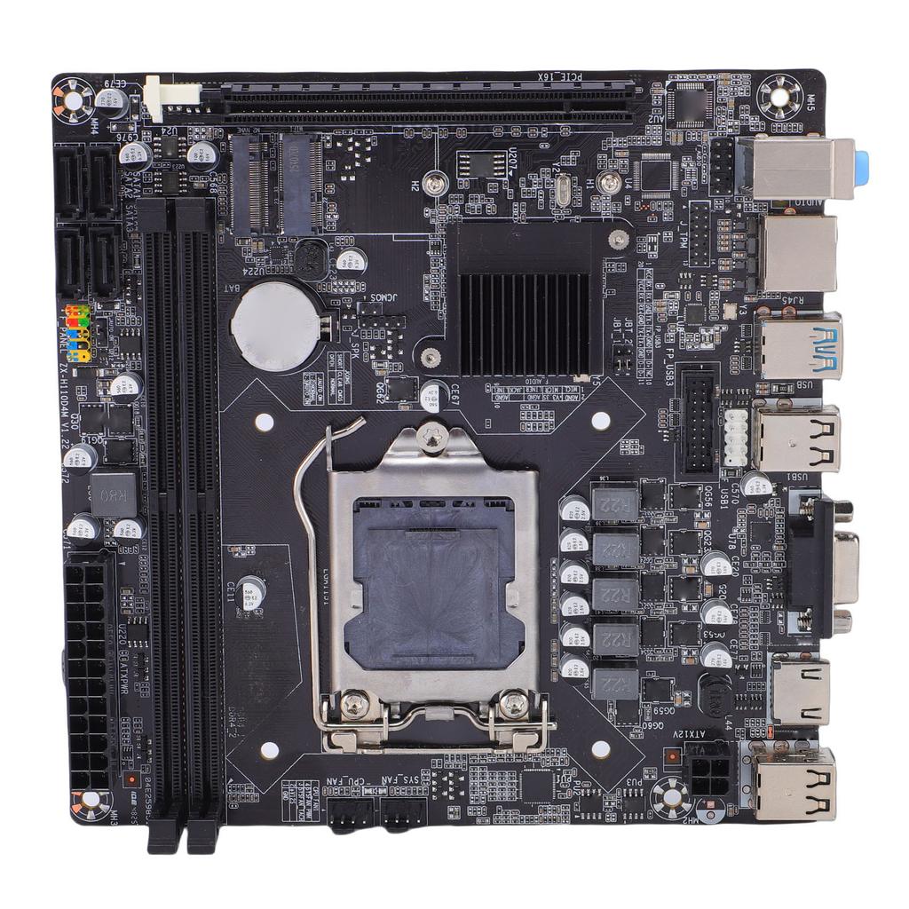 H110 Gaming Motherboard LGA 1151 Dual Channel DDR4 M.2 Nvme Serial ATA3.0 6Gb/s PCI E X16  -ITX Computer Mainboard Support for 6th 7th 8th Processo
