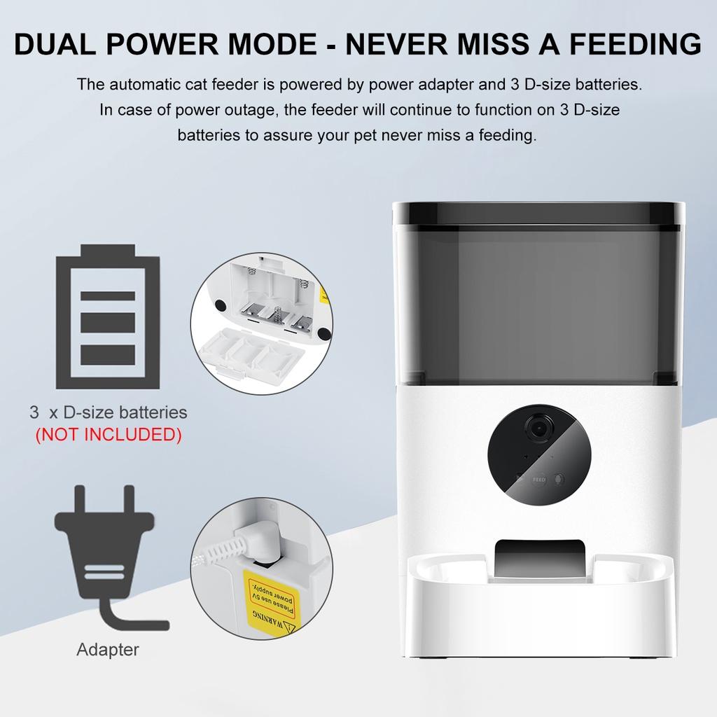 Αυτόματη τροφοδοσία κατοικίδιων 4L APP Έλεγχος χρονισμού τροφοδοσίας Φωνητική εγγραφή Διανομέας τροφών για κατοικίδια Βίντεο/Έκδοση WiFi/κουμπιού