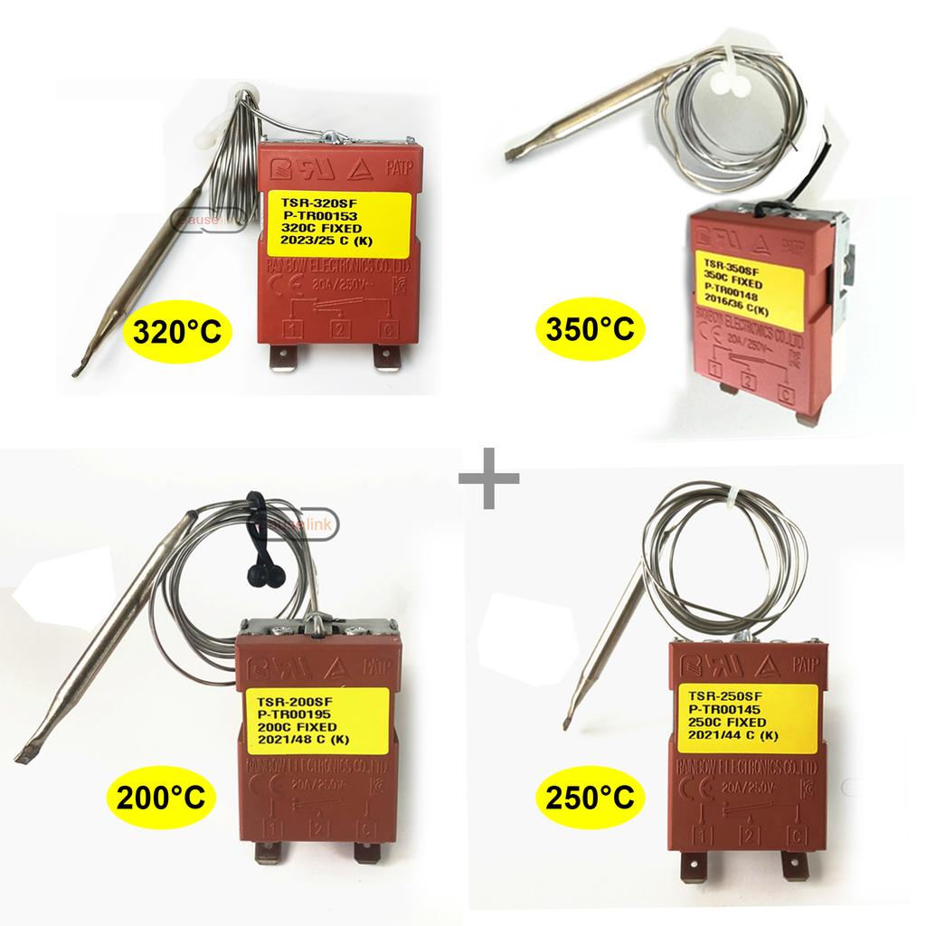 Thermostat Bulb Thermometer Fixed High Temperature Safety Limiter Control Switch Manual Reset Extended Capillary 1m For Oven