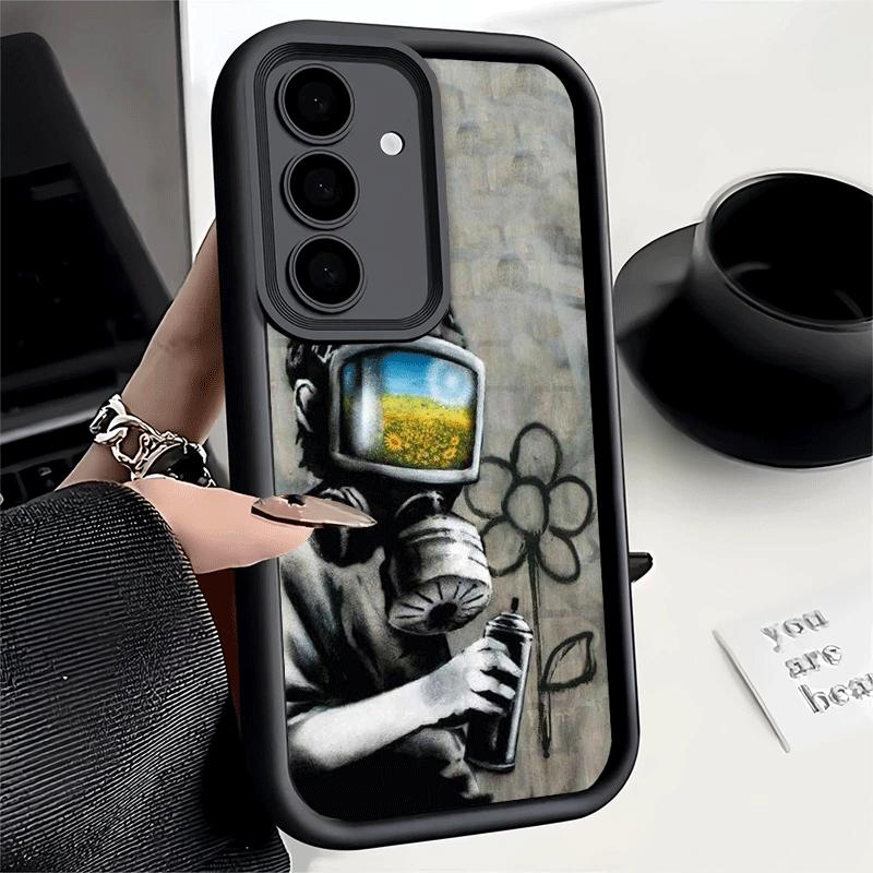 

B-Banksy Art Graffiti Artist Soft Phone Case for Samsung Galaxy A17 A16 A26 A36 A56 A15 A25 A35 A55 A14 A24 A34 A54 A13 A23 A33 Samsung A34