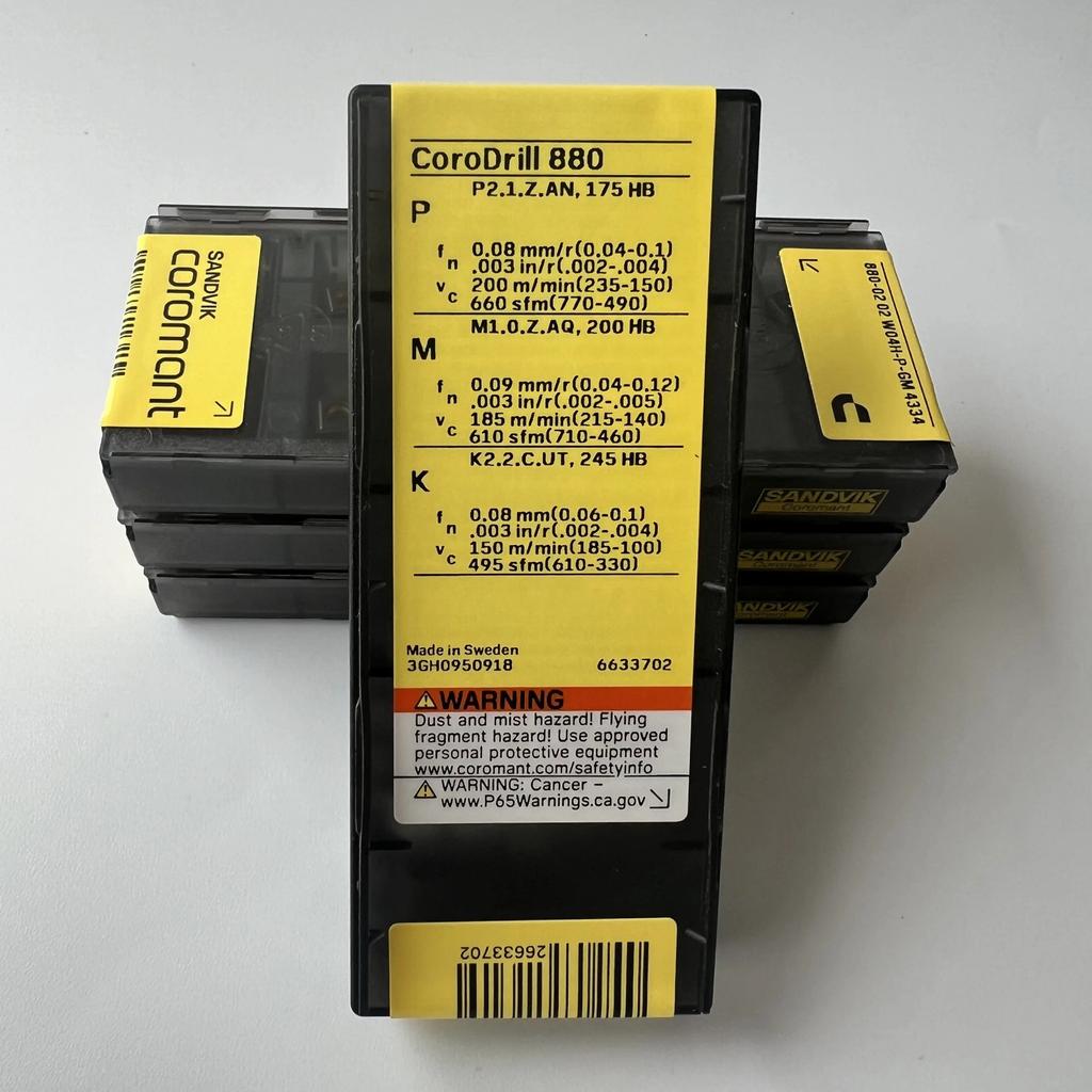 Sandvik / 880-0202W04H-P-GM 4334 /  Industrial Indexable Carbide Inserts 10 Pcs