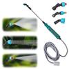 31 Inch Battery Powered Sprayer Wand with Hose 3 Mist Nozzles Electric Sprayer Telescopic Wand for Lawn and Garden