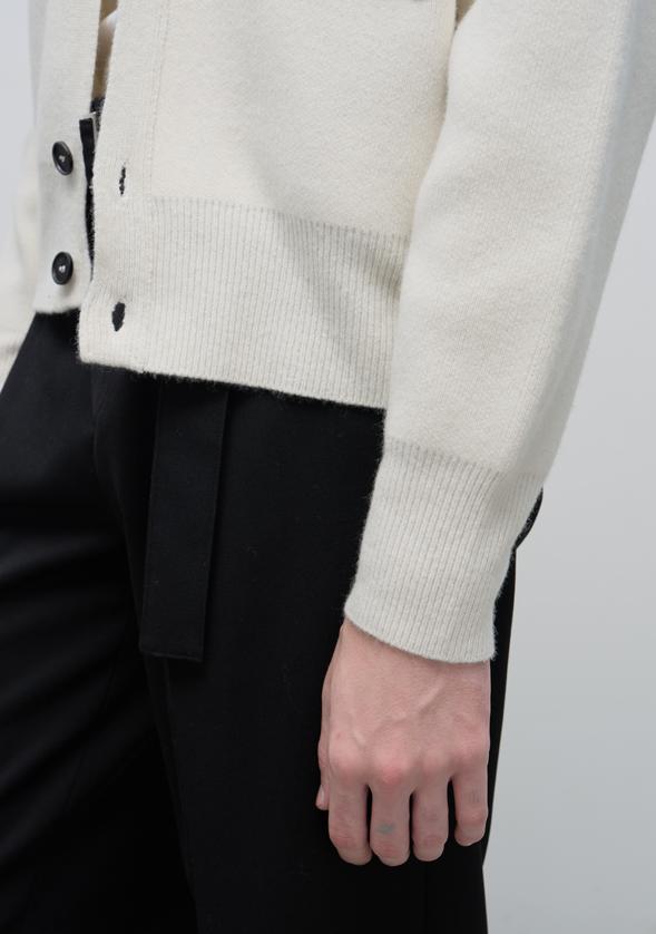 Savage V Neck Cardigan - Ivory