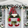 Christmas Wreath Needle Christmas Door Wreath Gnome For Window, Hanging Ornament Swedish Tomte Christmas Decorations Wreath For Room Window Porch
