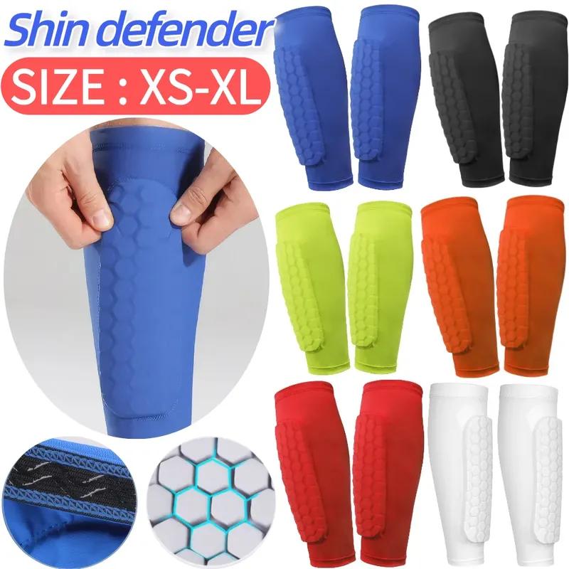 Shin Guards with Honeycomb Pads Football Shin Pads Ergonomic Lightweight Calf Protective Gear for Boys Girls Men Women