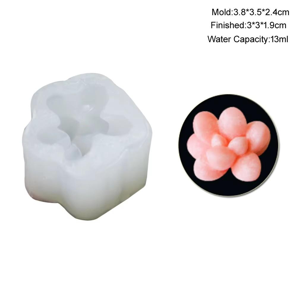 Succulent Plants Fondant Silicone Mold 3d DIY Candle Clay Resin Plaster Chocolate Wax Mould Flower Decorative Molding