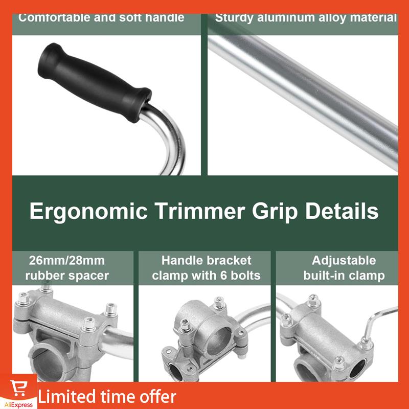 Fresh 2PCS Weed Eater Handle - String Trimmer Handle, Ergonomic Trimmer Grip, Weedeater Handle With Bracket Clamp