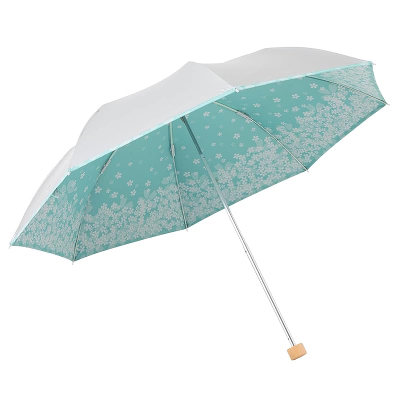 

parasol lightweight folding ladies For both rain and shine UV cut shading heat shield Cool Umbrella [LIEBEN-0590(0577)] (Sakura blue)