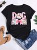 Trend Dog Mama Printed Women T-shirts Fashion Cartoon Graphic Print T-shirts Clothes Female Shirt Short Sleeve Casual Tees