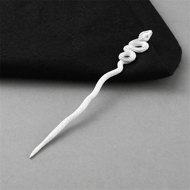 Chinese Punk Ruby Pendant Sword Hairpin Fashion Simple Modern Headdress Back Of The Head Pan Hair Ornament Fashion Retro New