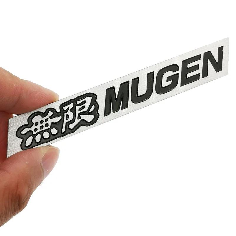 3D Aluminum Mugen Emblem Chrome Logo Rear Badge Car Trunk Sticker Car Styling for Honda Civic Accord CRV Fit