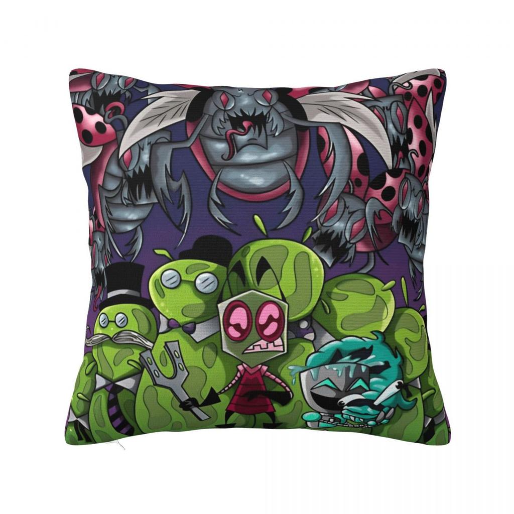 Invaders Zims Gir Cartoon Square Pillow Case Cushion Covers Fashion Polyester Decorative Pillowcase For Bed 40*40Cm
