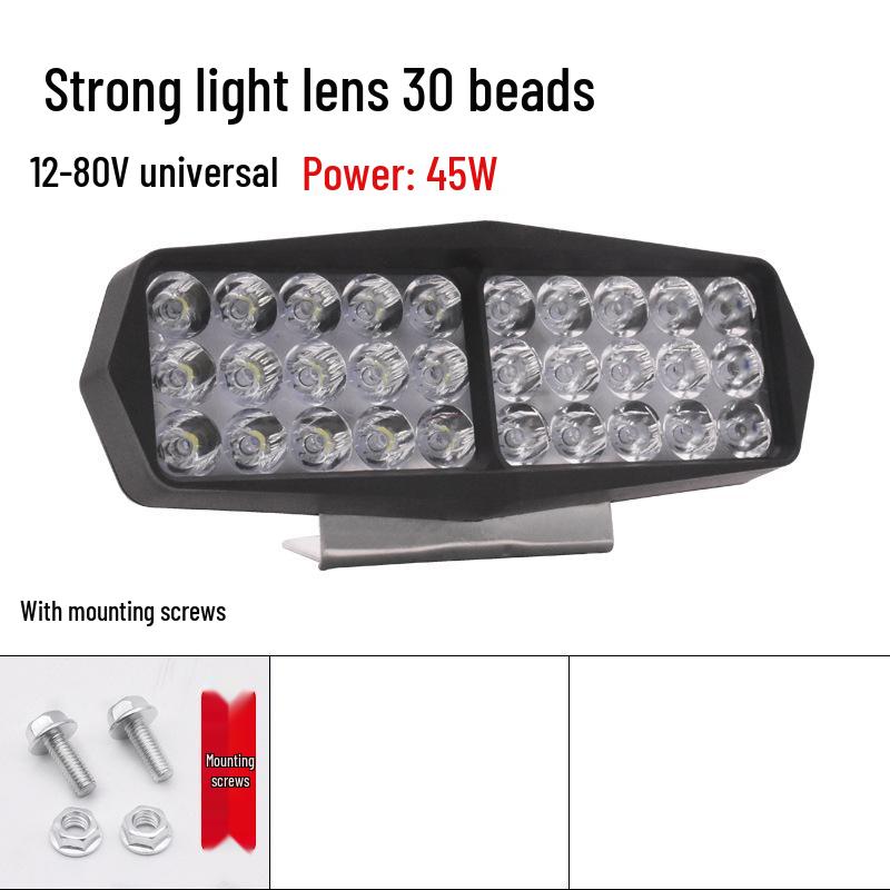 Super Bright LED Spotlight for Electric Motorcycle and Three-Wheeled Battery Vehicles, 12V-60V