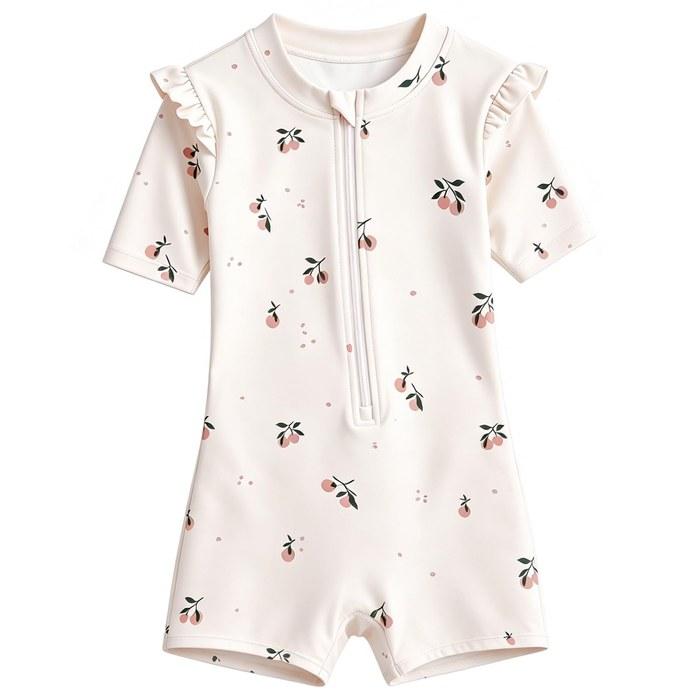 [GoUseGo] Kids  Two-Piece Swimsuit Set with Cap (80-130cm)