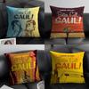 B-Better C-Call Saul Tv Series Cushion Cover Natural Linen Organic Fabric Double-Sided Printing Sofa Home Decor Gift Pillow Case