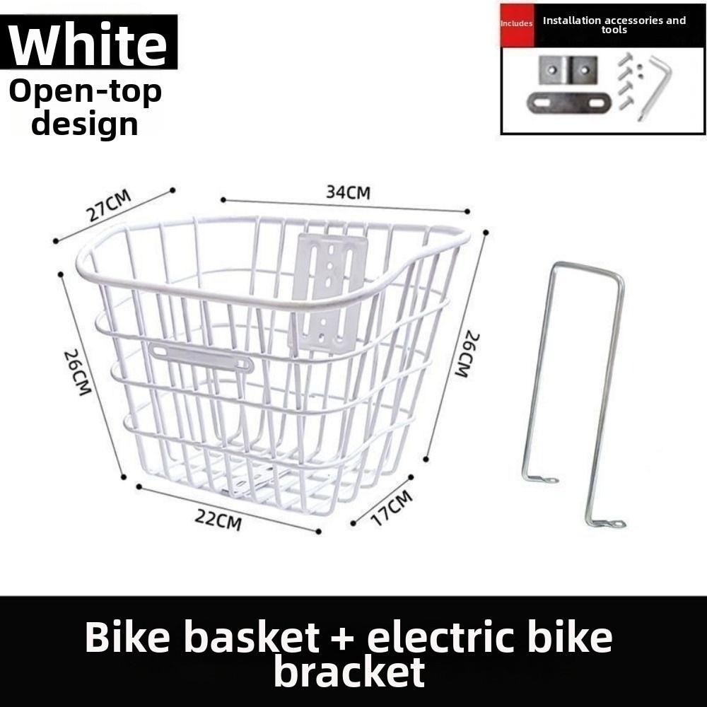 Universeller großer Einkaufskorb Metall Fahrrad Hinterer Netzkorb Neue Elektrofahrräder Zubehör
