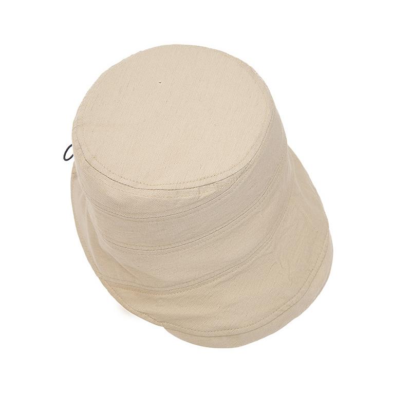 Sombrero de Pescador de Algodón y Lino para Mujer, Verano, Exterior, Protección Solar, Transpirable, Sombrilla, Sombrero de Pescador, Sombrero de Sol
