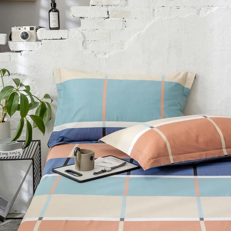 A Pair of Twill Cotton Adult Pillowcases Single Double Student Dormitory Pillow Core Dust Cover 48*74cm