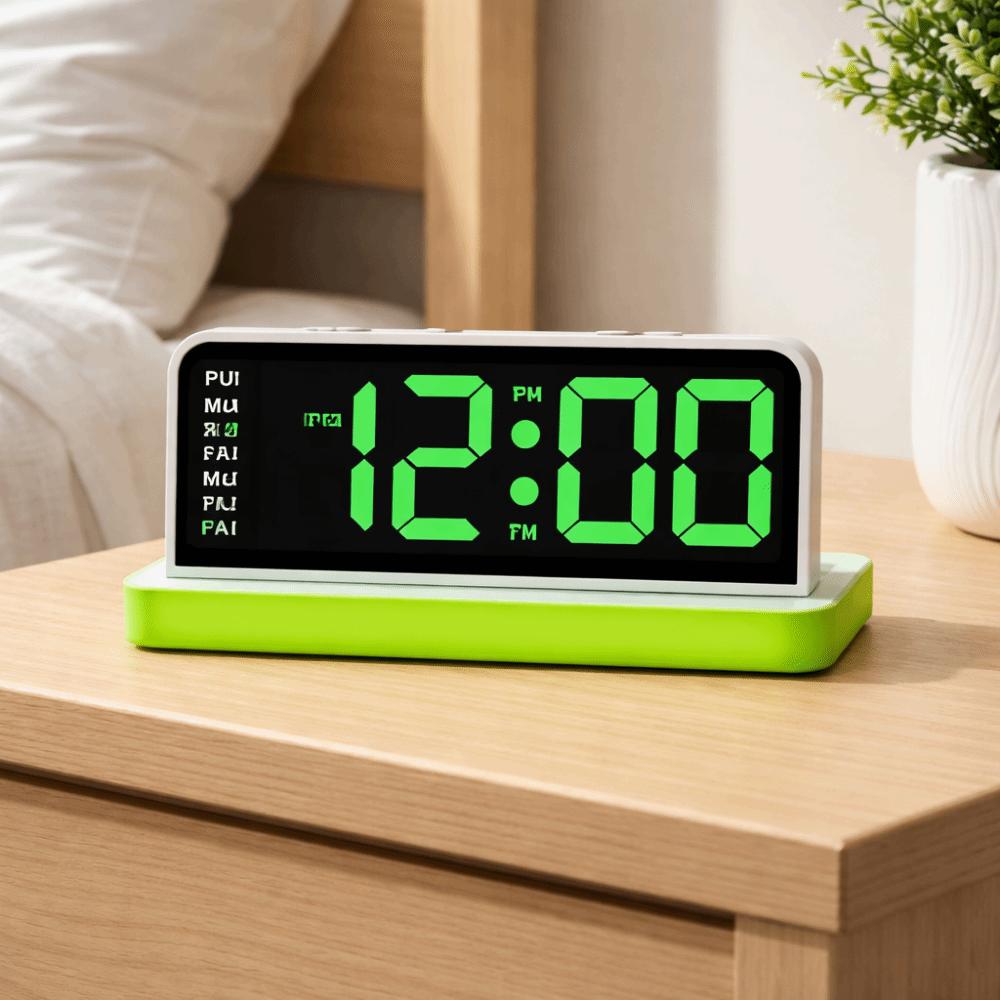 Large Screen LED Electronic Clock Adjustable Brightness Table Clock Digital Alarm Clock  Home Use