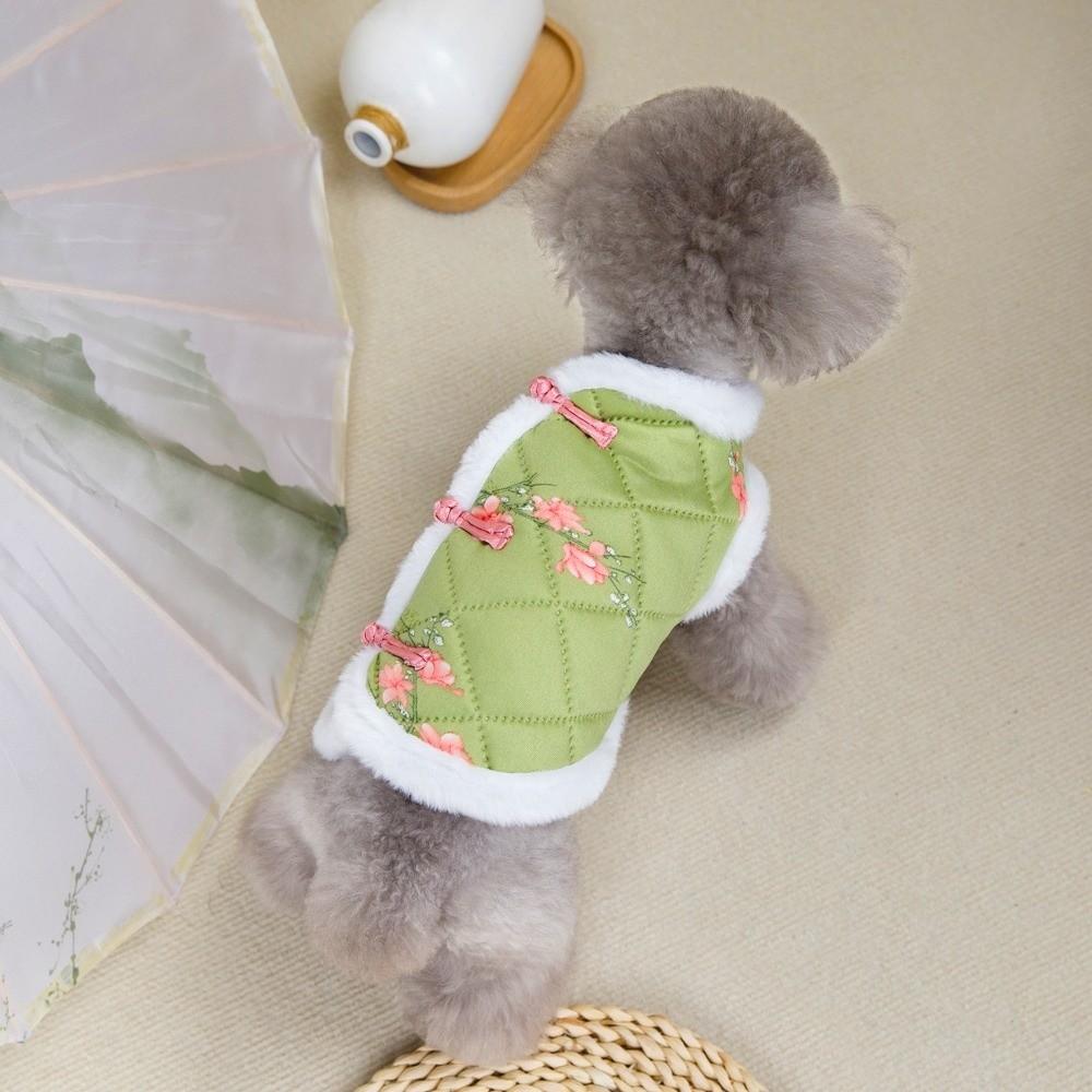 New Warm Pet Dog Tang Suit Small Dogs Winter Jacket Dog Costume Outfits Chinese Puppy Clothes Winter Season