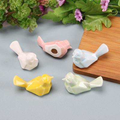 Ceramic Bird Chopstick Rest Holder High Temperature Resistance Handcrafted Pen Holder Small Ornament Bonsai Pot Plants Kitchen Decor