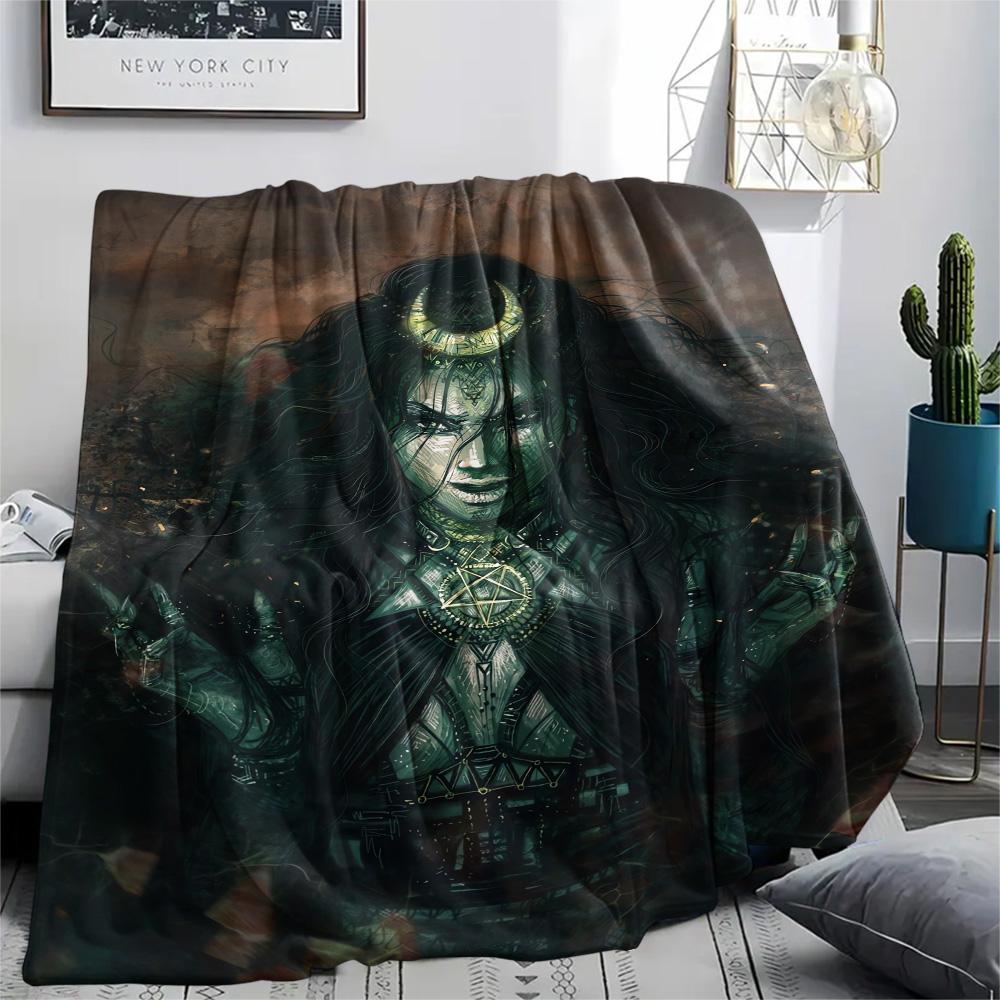 1Pc Alien Earth Print Flannel Blanket, High Quality Comfortable for All Seasons, Home Decor, Warmth and Comfort, Perfect for Christmas Gifts