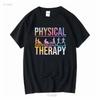 Physical Therapy Health Therapist Physiotherapy PT Ladies Crewneck T Shirt Long or Short Sleeves Vintage Washed Stylish