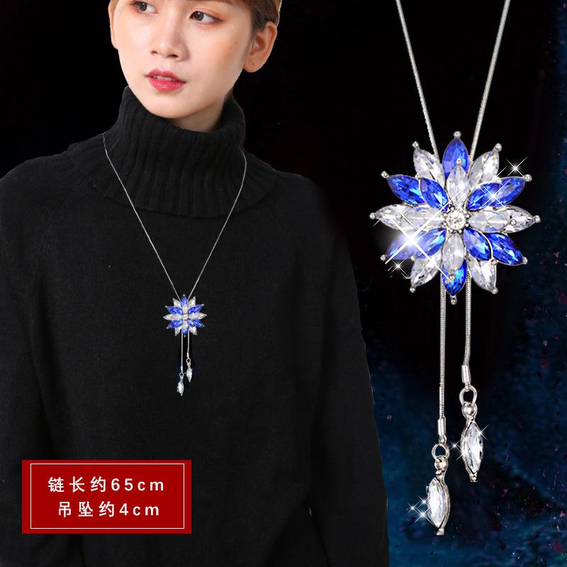 Simple Design Sweater Necklace Women's High-end Long Necklace Niche Temperament Double-layer Sweater Chain Jewelry