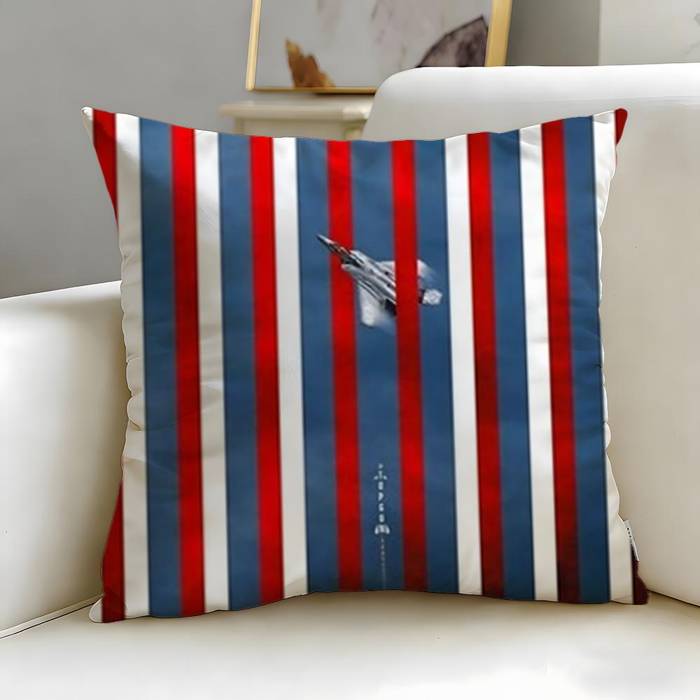 Classic Movie Top Gun Cushion Cover Soft & Easy-Wash Pillow Case – Versatile for Couch, Bed, Travel and Office