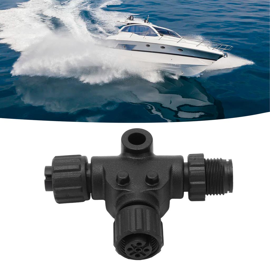 For NMEA 2000 T Connector 3 Port 5Pin M12 Thread IP67 Waterproof for Garmin Networks