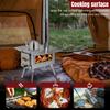 Hot Tent Stove with Stainless Steel Construction Wood Burning Tent Stove Chimney Pipes Included for Outdoor Cooking & Heating