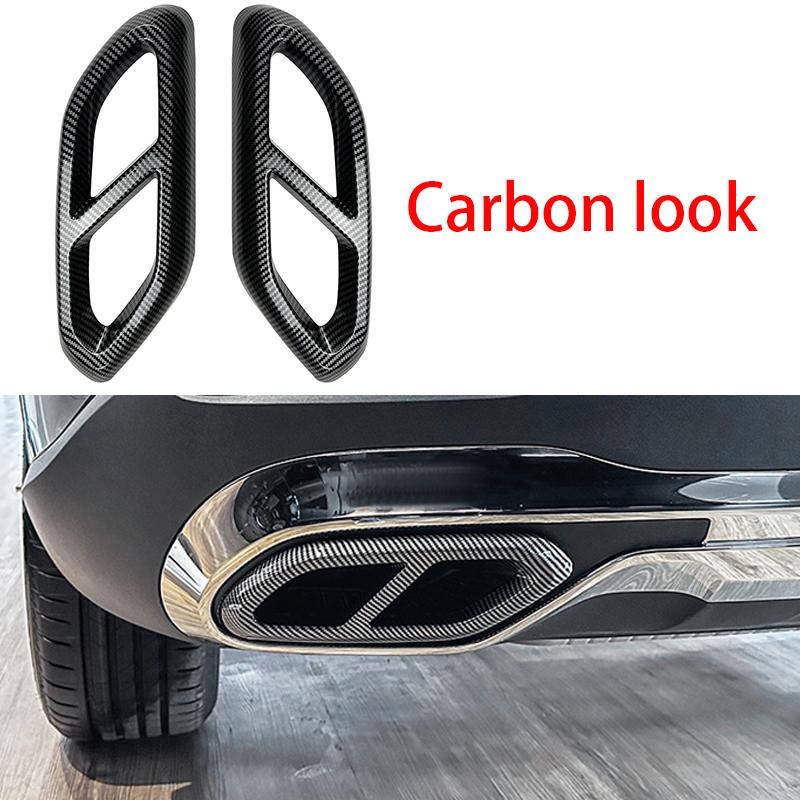 ABS Exhaust Muffler Pipe Tip Tailpipe Cover Trim Covers For Benz GLC Class X254 2023+ GLC260 GLC300