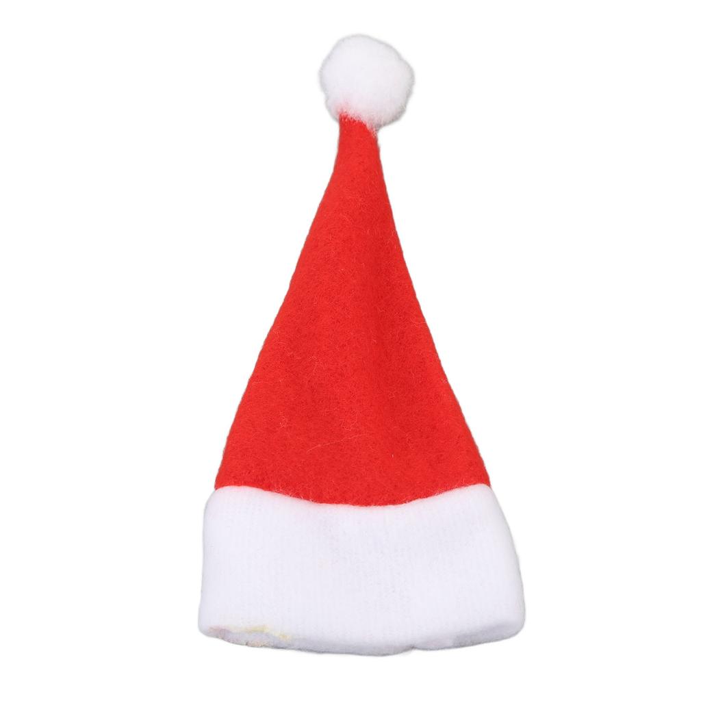 30Pcs Mini Santa Hats Christmas Miniature Ornaments for DIY Crafts Holiday Knife Fork Tableware Wine Bottle Decoration