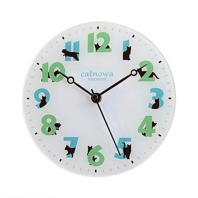 Hide and Seek Cat Clock (blue)