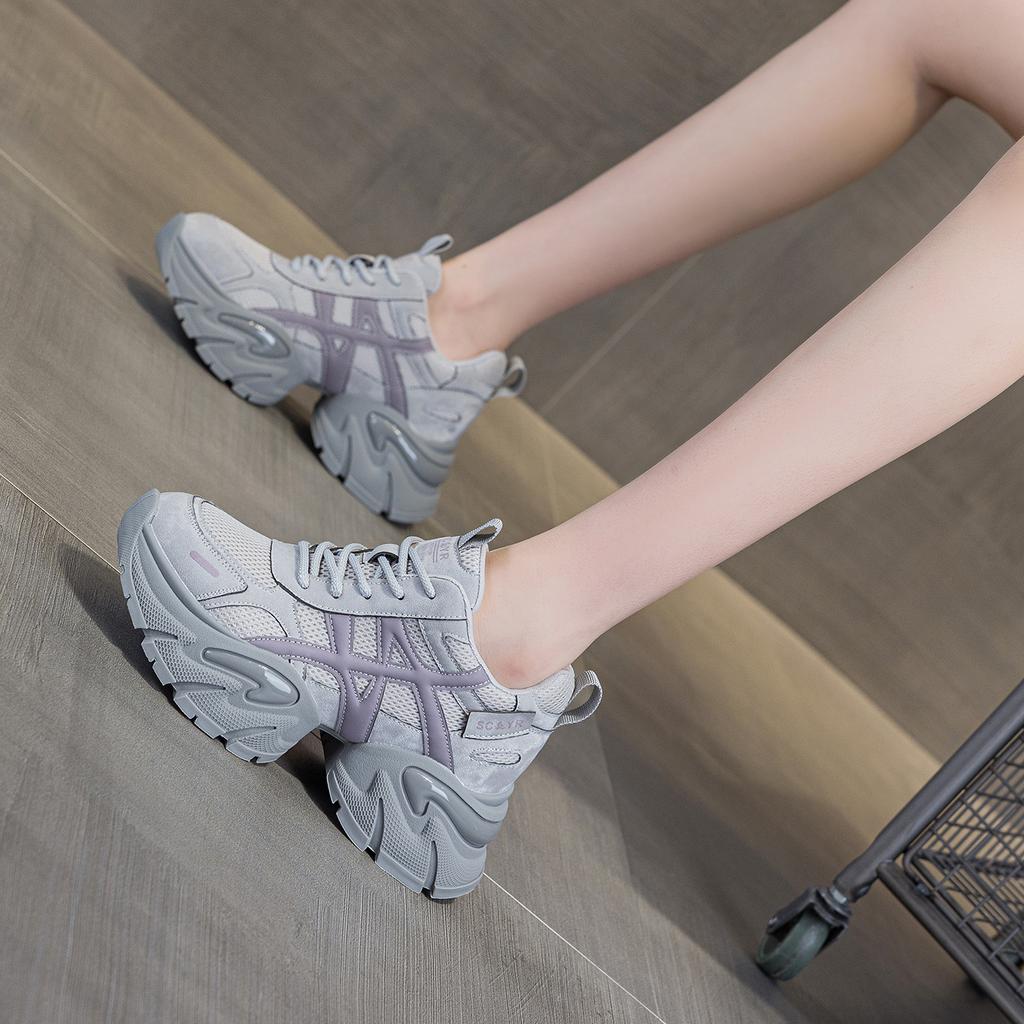 Retro splicing dad shoes women's 2025 autumn new platform heightening sports shoes casual fashion versatile trendy shoes women