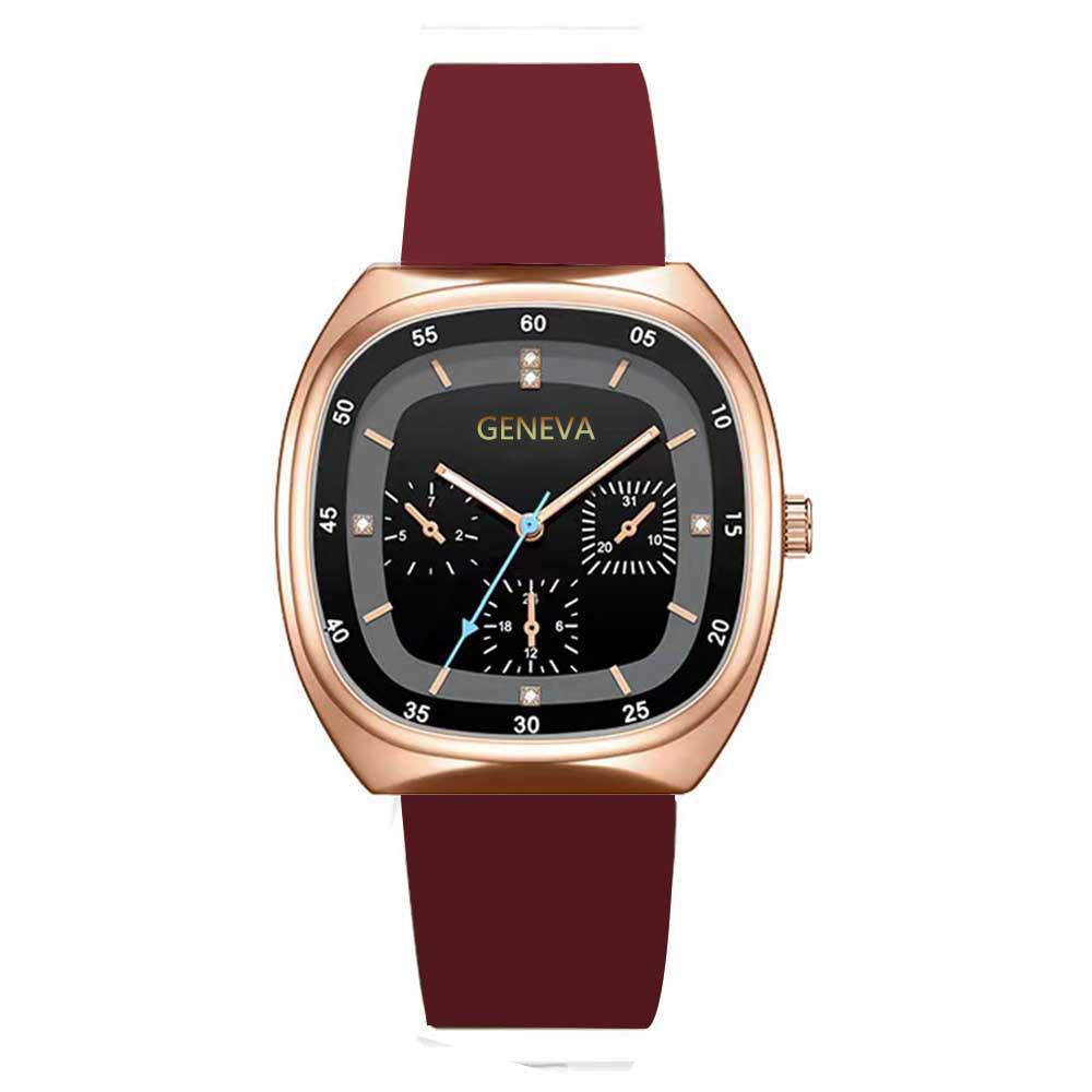 "Versatile Green Square Quartz Watch - Fashionable Digital Luminous Design for Couples"