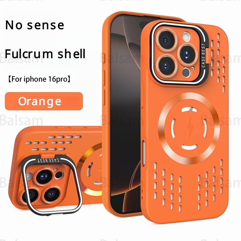 

Heat Dissipation Bracket Phone Case For iPhone 16 15 14 Plus13 12 11 Pro Max Magsafe Ultra Magnetic Wireless Charging Soft Cover iPhone 16 Pro