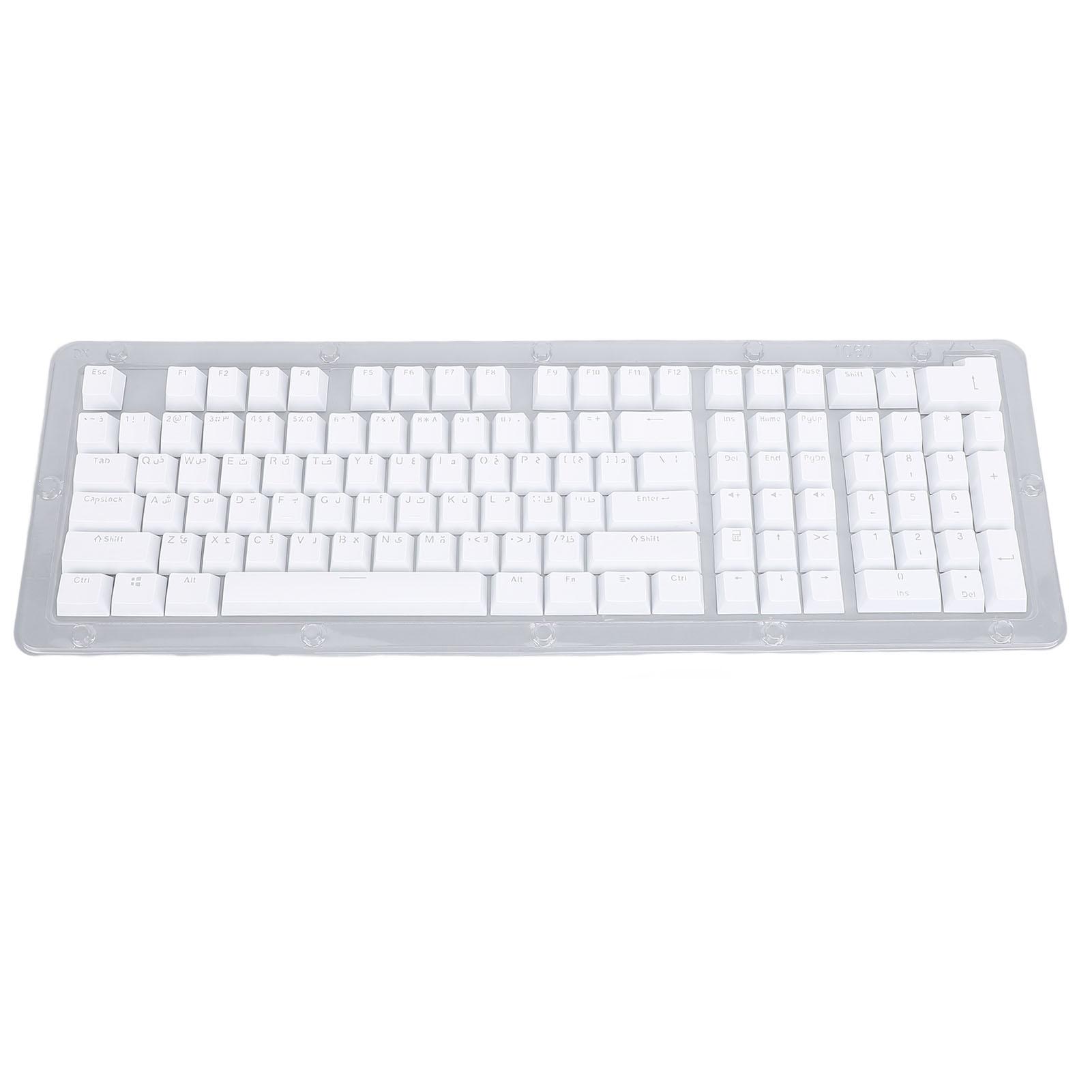 

112 клавиш арабской клавиатуры колпачки клавиш минималистский стиль механическая клавиатура колпачки клавиш для 61 64 68 84 87 96 White
