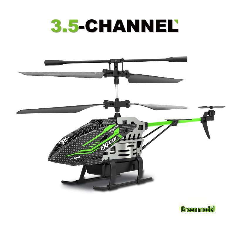 3.5-Channel Alloy Remote Control Helicopter with Cool Lights - Drop-Resistant Toy Aircraft