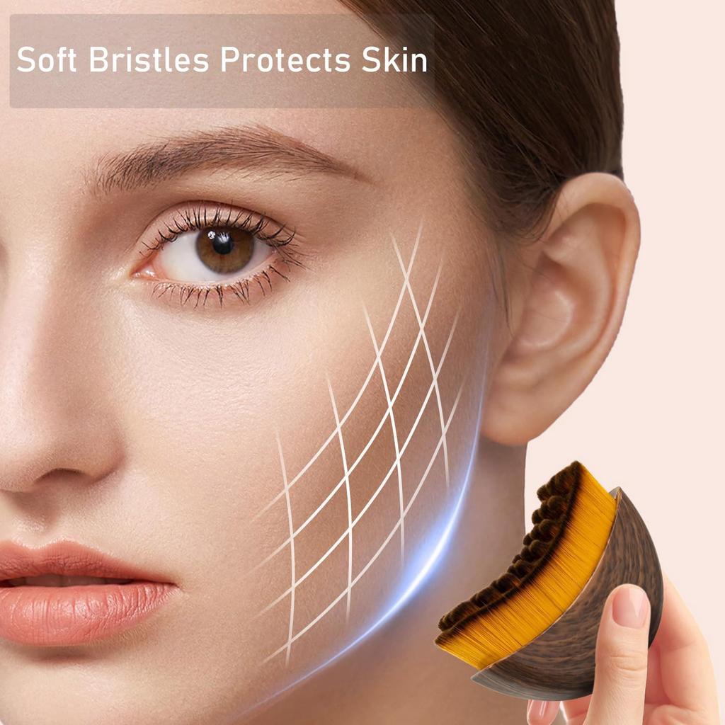 Lymfatický konturovací štětec na obličej, Lymfatický štětec na suché kartáčování pro drenáž, Navržený pro obličej dostatečně jemný, Přesně přiléhá k pokožce a zmírňuje únavu