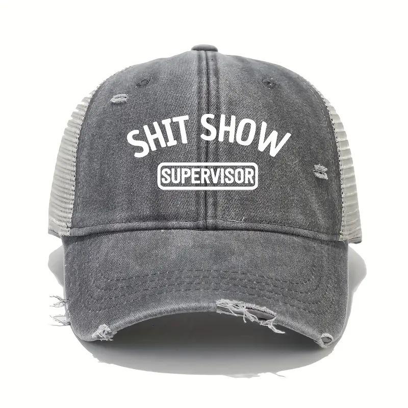 Letter Retro Washed Ripped Baseball Cap Breathable Mesh Cap Women S Four-Season Sunshade Outdoor Versatile Cap Men