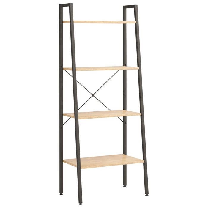 VidaXL Étagère sur pied 4 niveaux Marron clair et noir 56x35x140 cm 336364