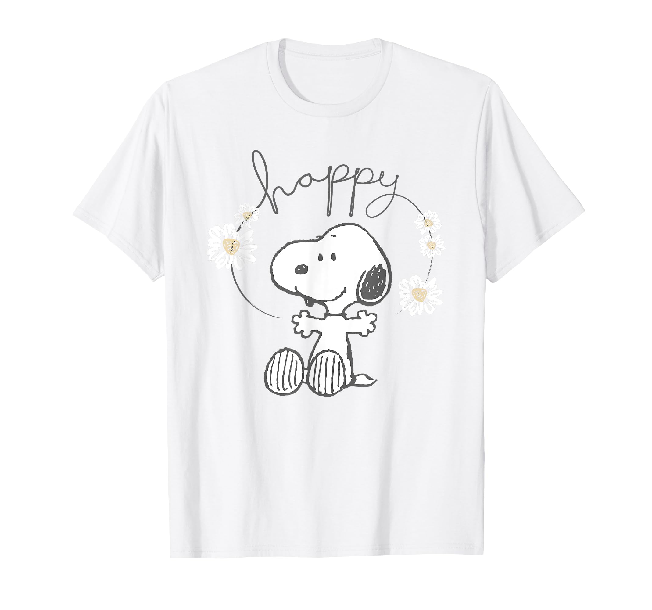 

PEANUTS Snoopy Happy Surrounded Daisies T-shirt