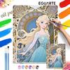 Disney oil painting handmade diy Elsa art Nouveau princess portrait gifts home decorations