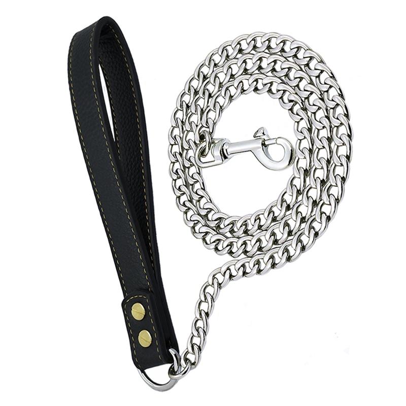 Gold Dog Leash Stainless Steel Pet Weld Chain Strong Metal Dog Lead Chain For Small Medium Large