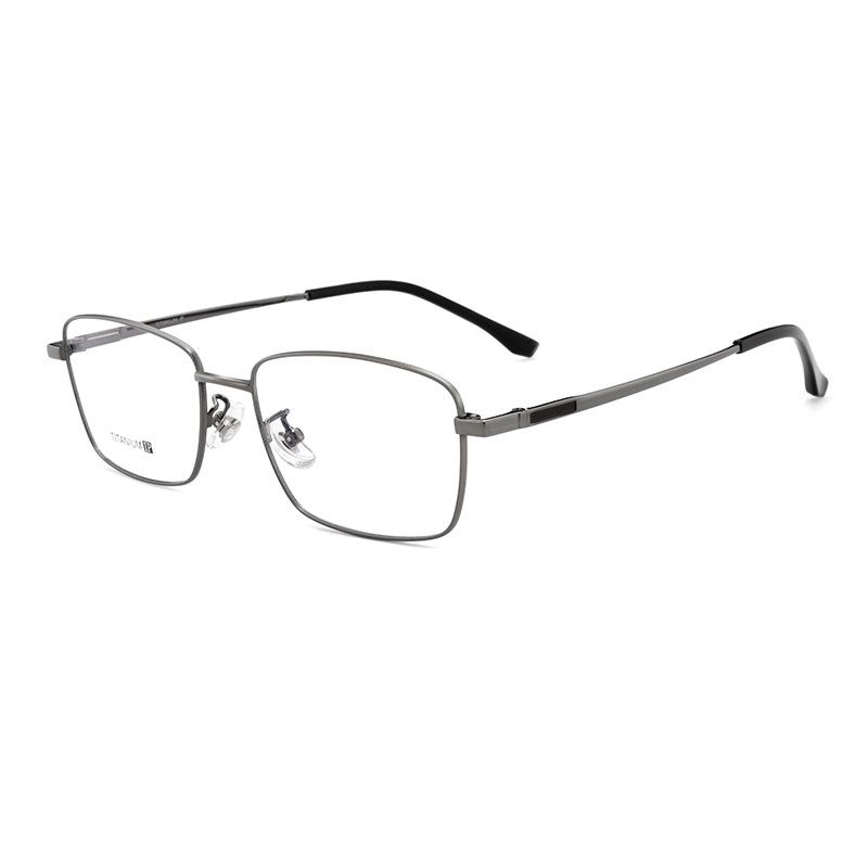 Retro Half-Titanium Metal Myopia Glasses Frame for Prescription Glasses - High-End Men's Style