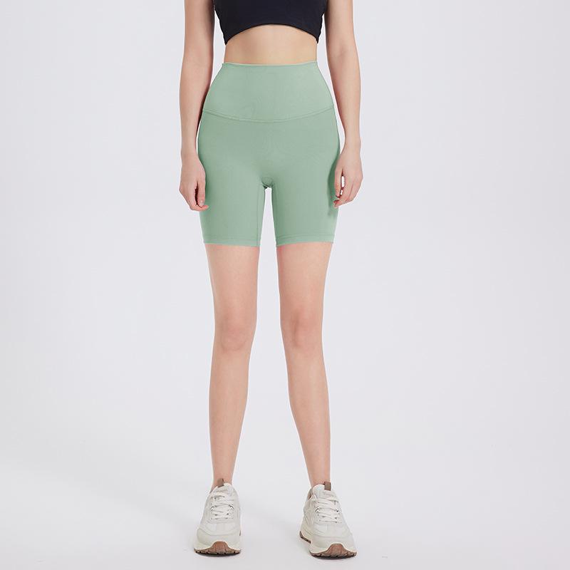 

Double-Sided Brushed Seamless High-Waist Yoga Shorts - Nude Feel, Hip-Lifting, Summer Activewear for Women S