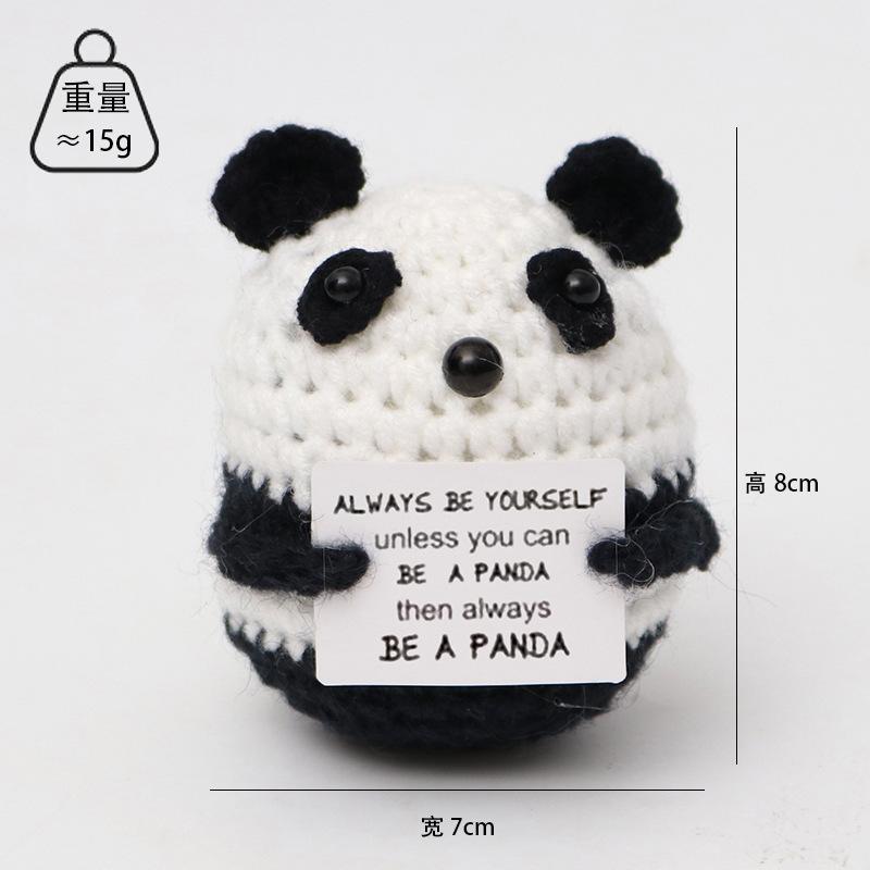 Hand-Woven Positive Energy Potato Funny Vegetables And Fruits Emotion Expression Pendant Pocket Hug Knitting Ornaments With Card