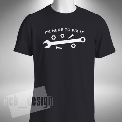 Ich bin hier, um es zu reparieren T-Shirt Pappa Väter Papa Vater Lustig Papa Geschenk Lustig