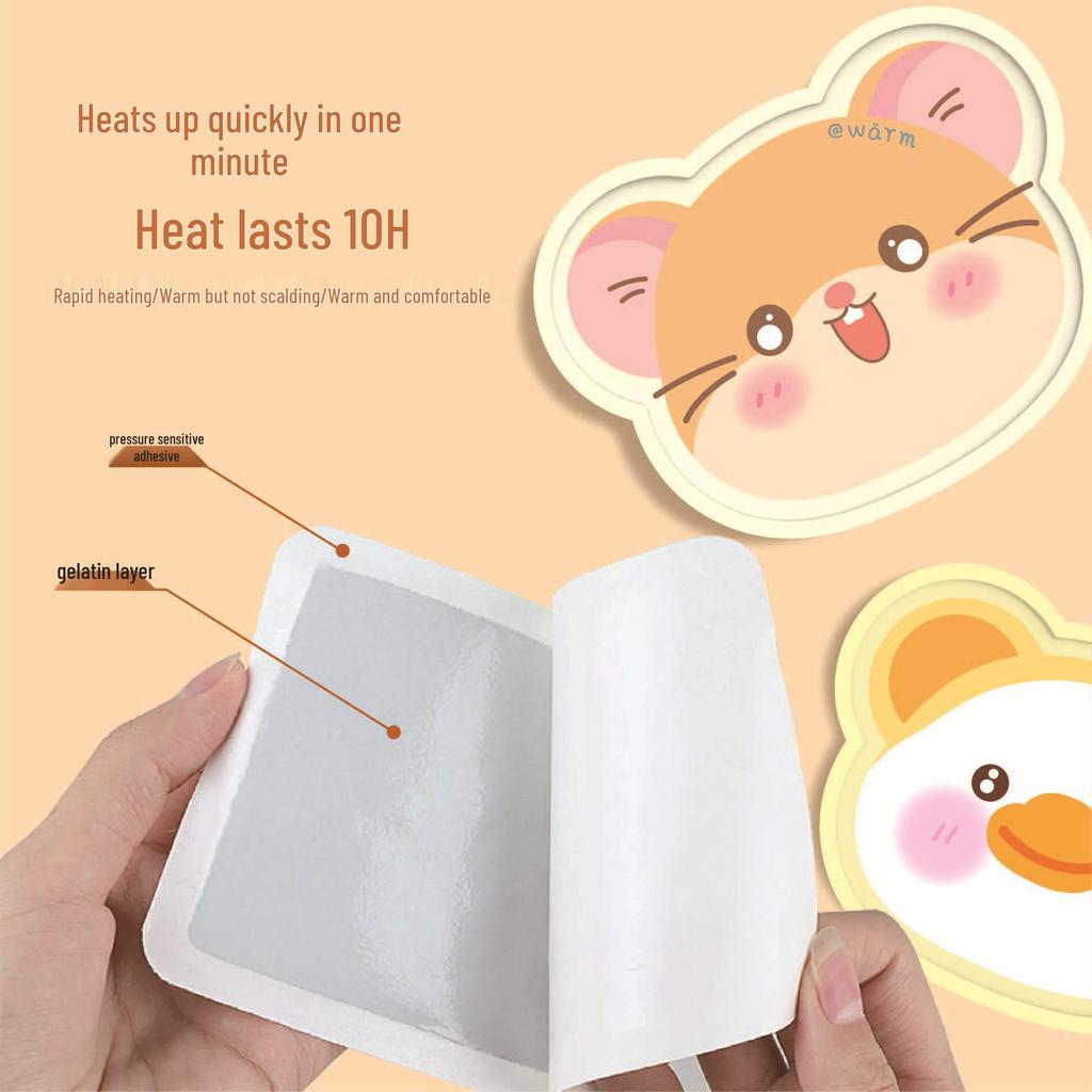 Cute Cartoon Self-Heating Patch for Warmth and Cold Protection - Long-Lasting Heat Patch for Babies and Students